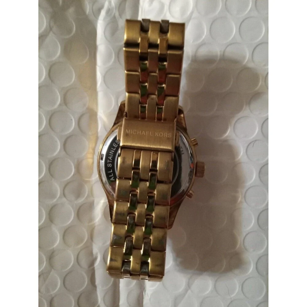 MK5192 LADIES Watch MICHAEL KORS HIGH END 3 DIALS MILITARY RTL $295 8 Inches+-